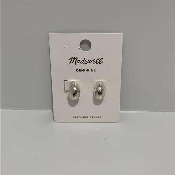 NWT Madewell Demi-Fine Droplet Statement Earrings Sterling Silver $98 NR284 - Picture 5 of 6